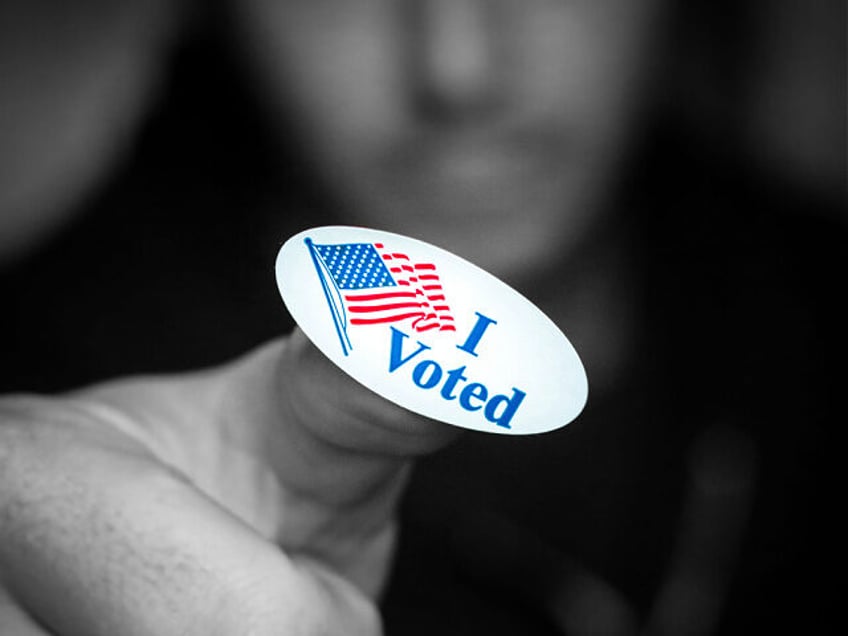 I Voted sticker with care