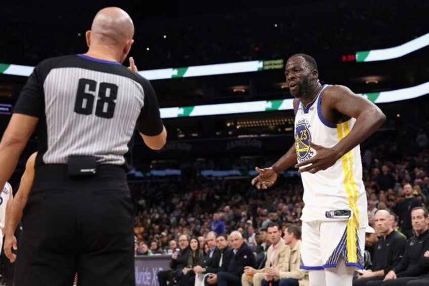 Golden State's Draymond Green reacts after being ejected in the Warriors defeat to Phoenix on Tuesday