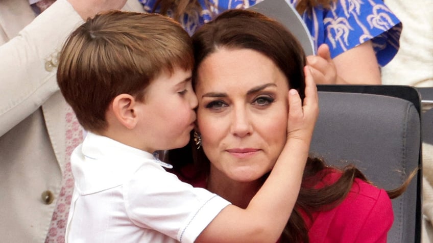 Princess Catherine gets a kiss from son, Prince Louis
