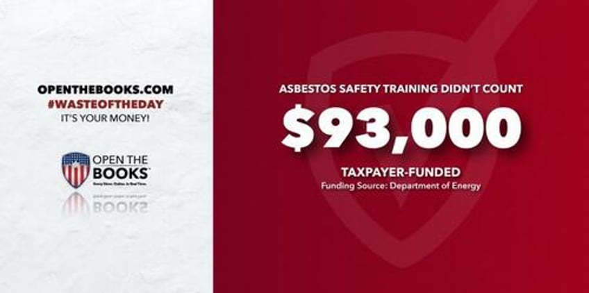 waste of the day doe paid for useless asbestos training