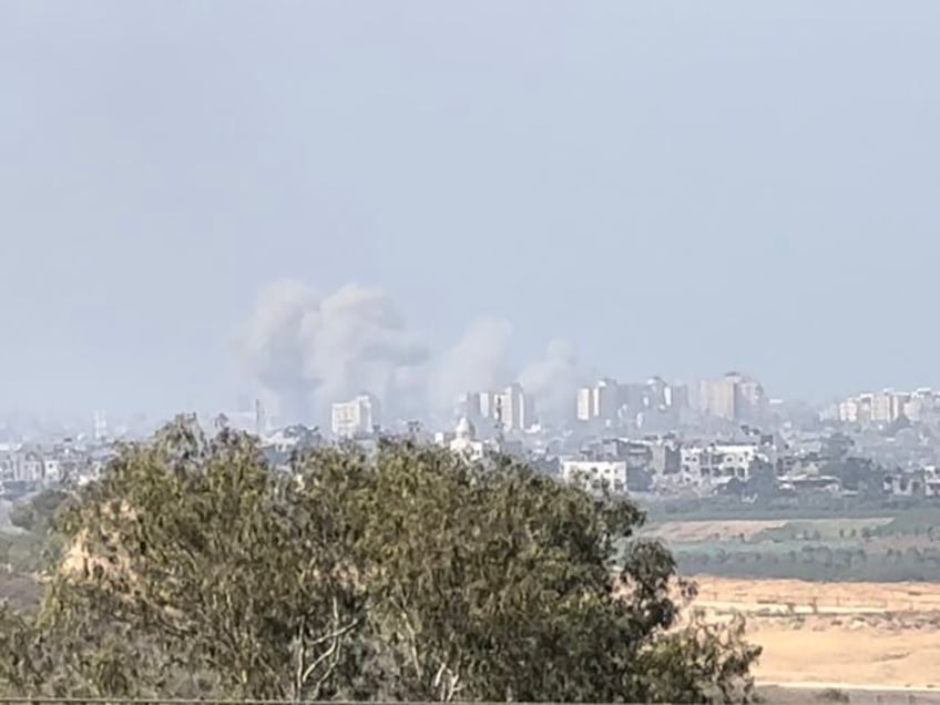 watch airstrikes seen from empty town of sderot israel ruins of police station firefight