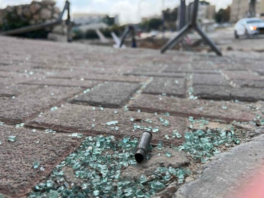 watch airstrikes seen from empty town of sderot israel ruins of police station firefight