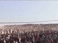 Watch: American Contractors Throw Stun Grenades At Gazans Outside Aid Site