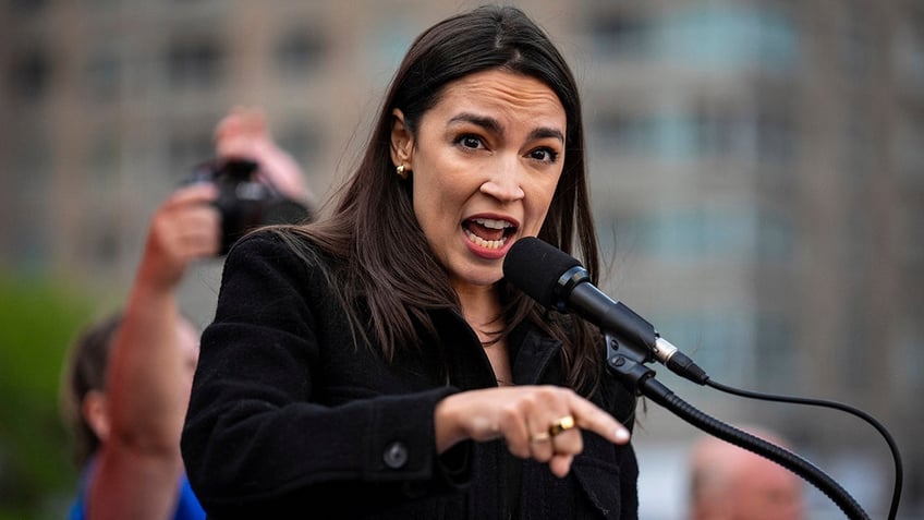 AOC closeup from NYC rally
