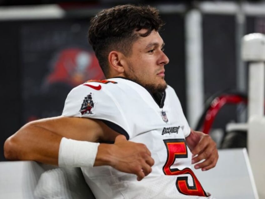 watch bucs punter jake camarda uses helmet to smack bills greg rousseau in the head