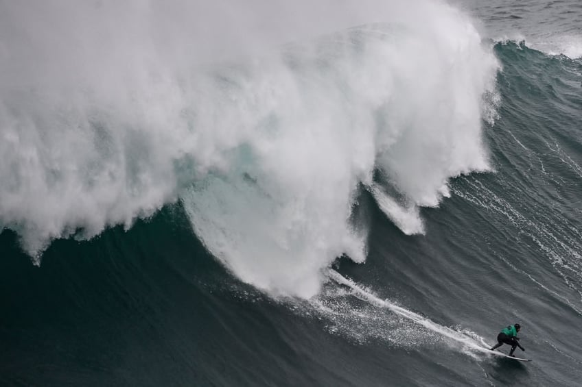 watch california surfer rides potential world record 108 foot wave