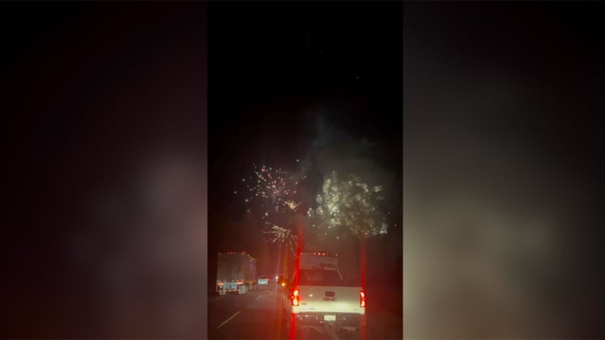 watch canadian sky lights up after truck collides with semi truck carrying fireworks