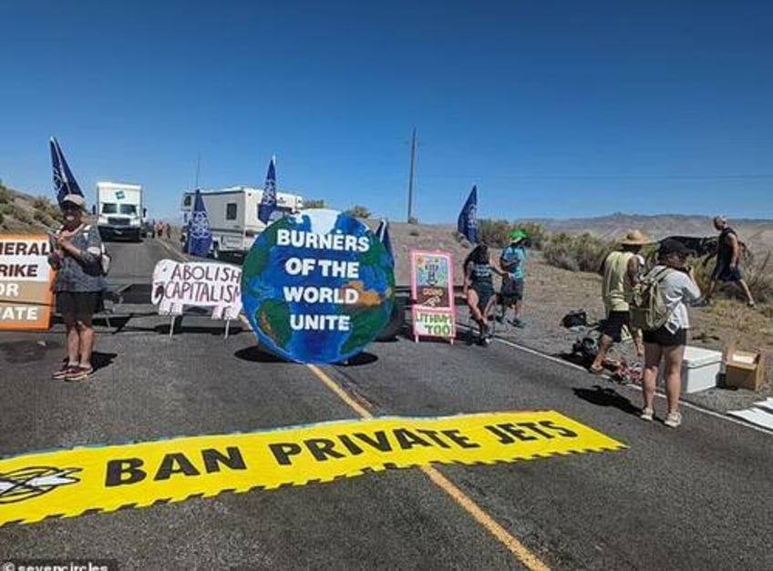 watch climate commies blocking burning man taken down hard by tribal cops