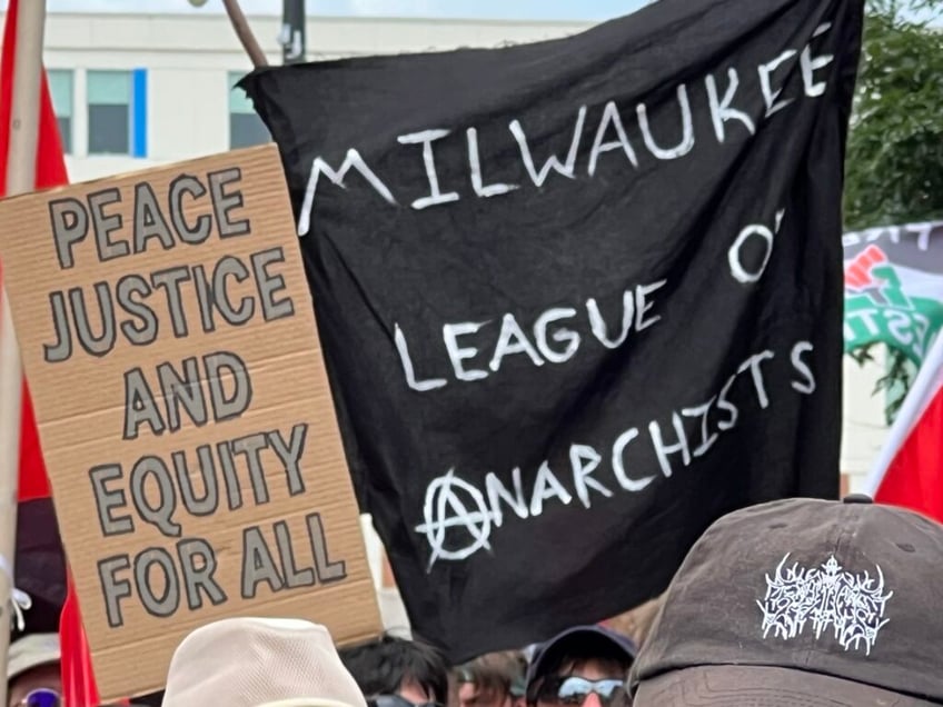 watch communists anarchists anti israel protesters lead march on the rnc