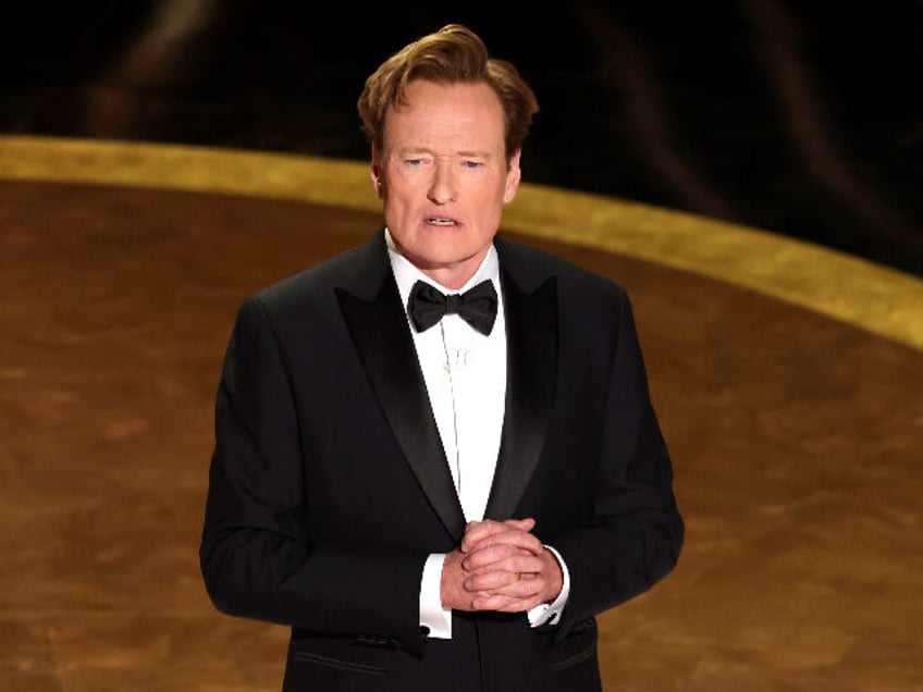 HOLLYWOOD, CALIFORNIA - MARCH 02: Host Conan O'Brien speaks onstage during the 97th A