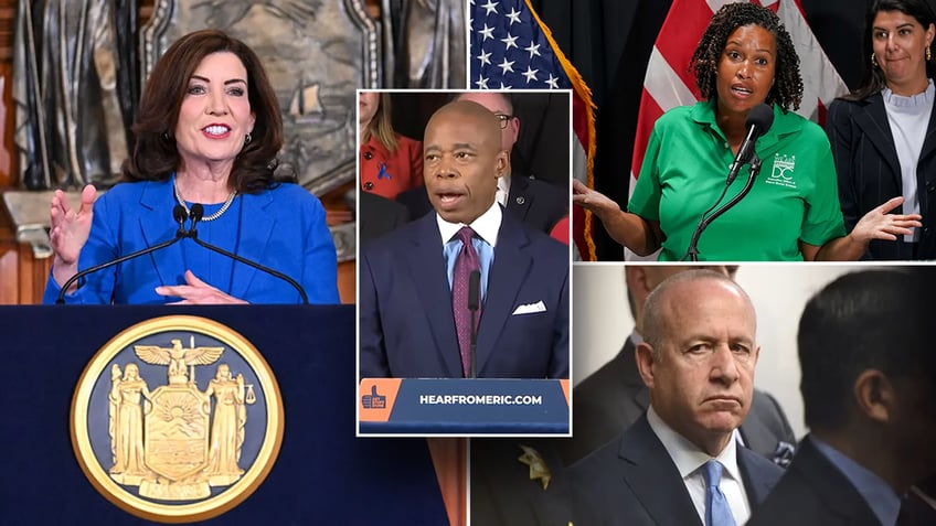 Gov. Kathy Hochul, Mayor Eric Adams, Mayor Darrell Steinberg and Mayor Miriam Bowser