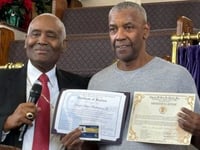 Watch: Denzel Washington Baptized and Becomes a Minister — ‘It Took a While but I’m Here’