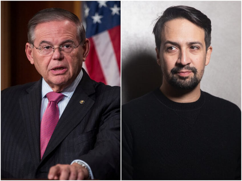 watch fans disappointed after indicted democrat bob menendez cancels lin manuel miranda event