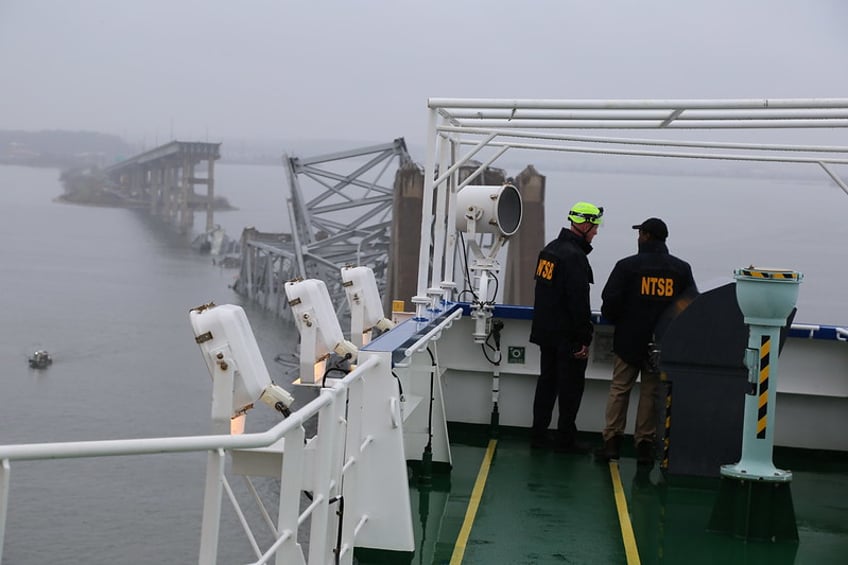 watch first images and footage from onboard baltimore bridge ship 1000 ton crane arrives on scene