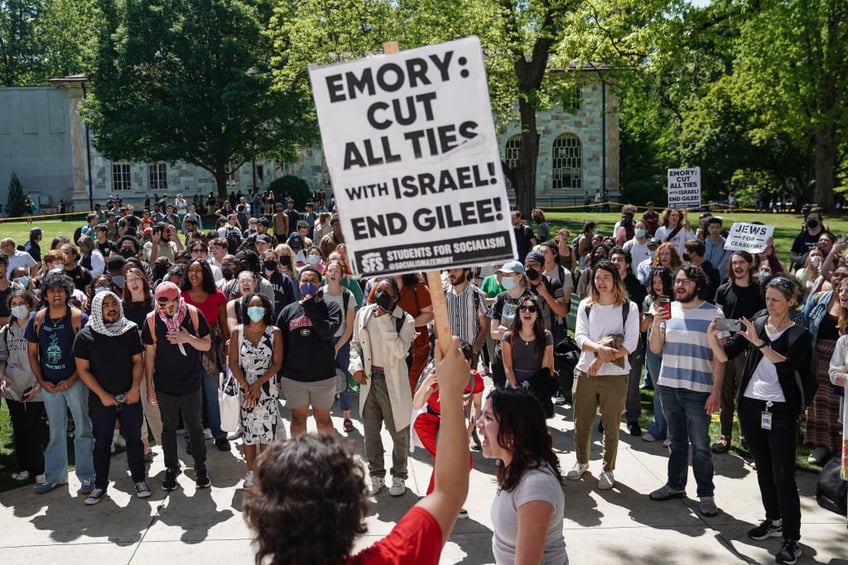 watch georgia trooper tackles protester during anti israel demonstration at emory university