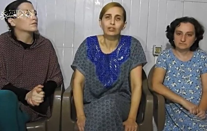 watch hamas propaganda video shows three hostages berating netanyahu