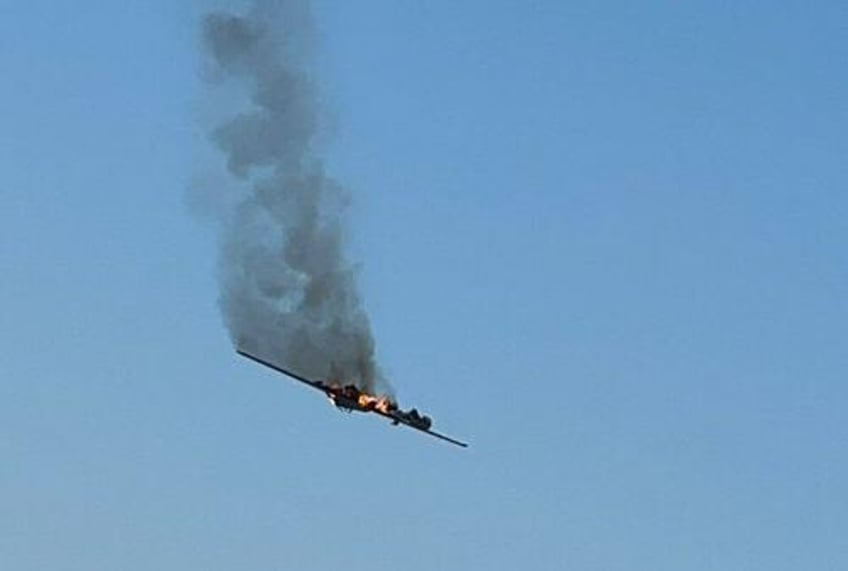 watch hezbollah shoots down large israeli drone in expanded fighting