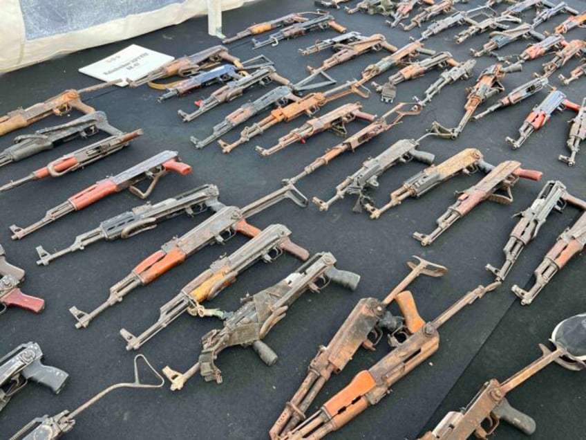 watch idf reveals arsenal of weapons seized from hamas anti tank explosives used to kill civilians