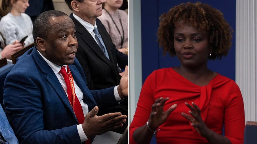 watch karine jean pierre storms out of white house press briefing when pressed by african reporter