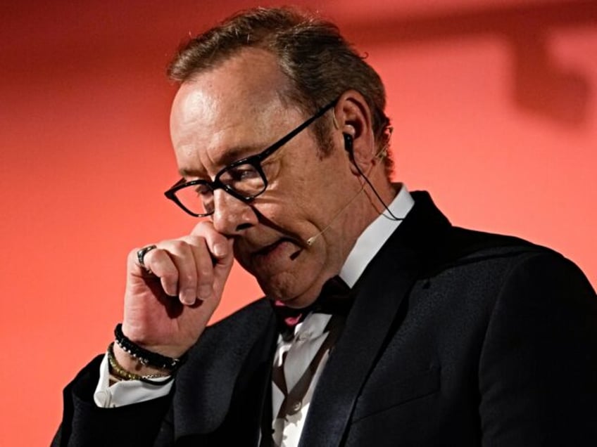 Actor Kevin Spacey pauses as he talks during a masterclass at the National Museum of Cinem