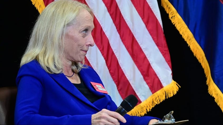 Rep. Mary Gay Scanlon speaks in Upper Darby, Pennsylvania.