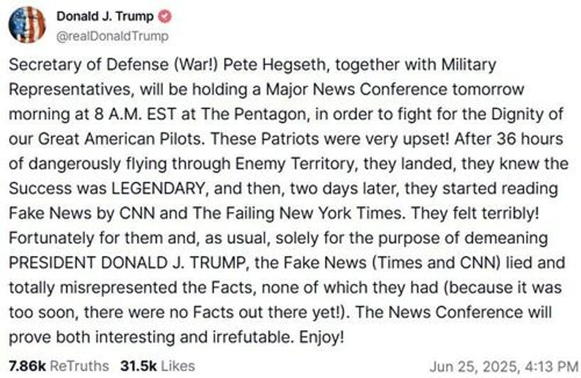 watch live pentagon holds irrefutable press conference on trumps iran strikes