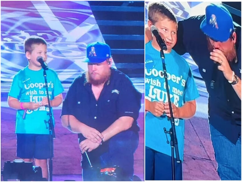 watch luke combs invites eight year old cancer survivor to sing fast car onstage at boston concert