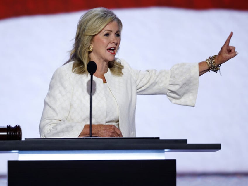 MILWAUKEE, WISCONSIN - JULY 15: Chair Committee on Platform, U.S. Sen. Marsha Blackburn (R