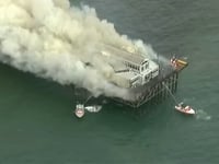 WATCH: Massive fire breaks out on historic Southern California pier