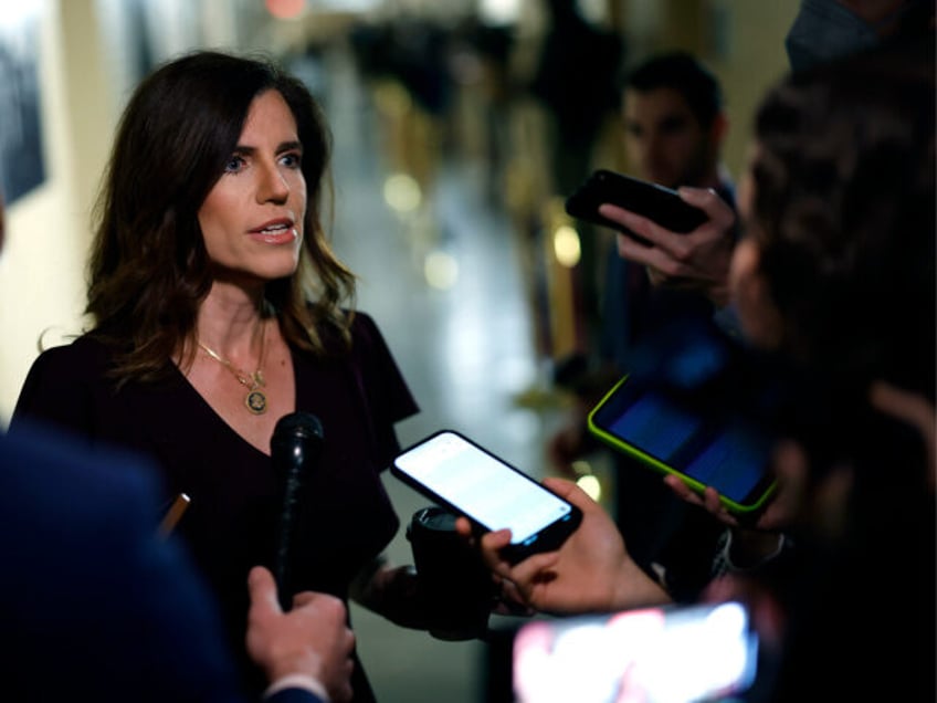 U.S. Rep. Nancy Mace (R-SC) arrives for a House Republican caucus meeting at the U.S. Capi