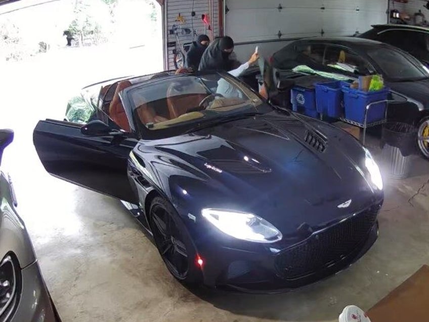 watch police carjackers beat connecticut man to steal aston martin from garage