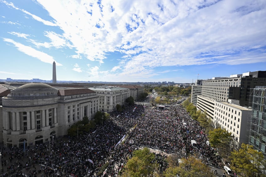 watch pro palestinian demonstrators call for intifada against israel in washington dc