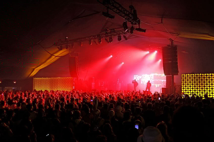 watch rap group kneecap displays fk israel free palestine messages at coachella