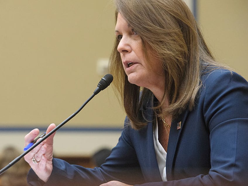 Kimberly Cheatle, Director, U.S. Secret Service, responds to questions as she testifies during a House Committee on Oversight and Accountability hearing on Oversight of the U.S. Secret Service and the Attempted Assassination of President Donald J. Trump, on Capitol Hill, Monday, July 22, 2024, in Washington. (AP Photo/Rod Lamkey, Jr.)