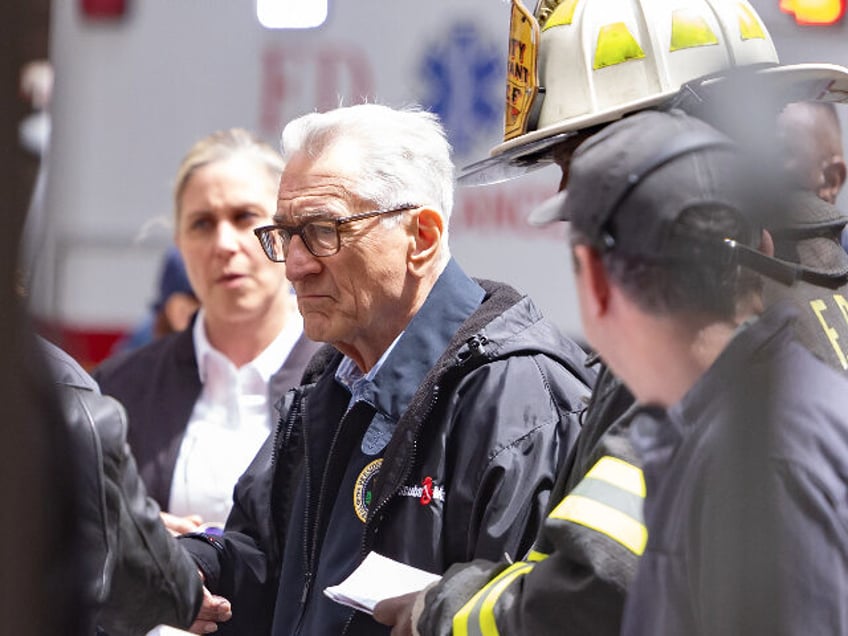 NEW YORK, NY - APRIL 27: Robert De Niro is seen on the set of 'Zero Day' on Apri