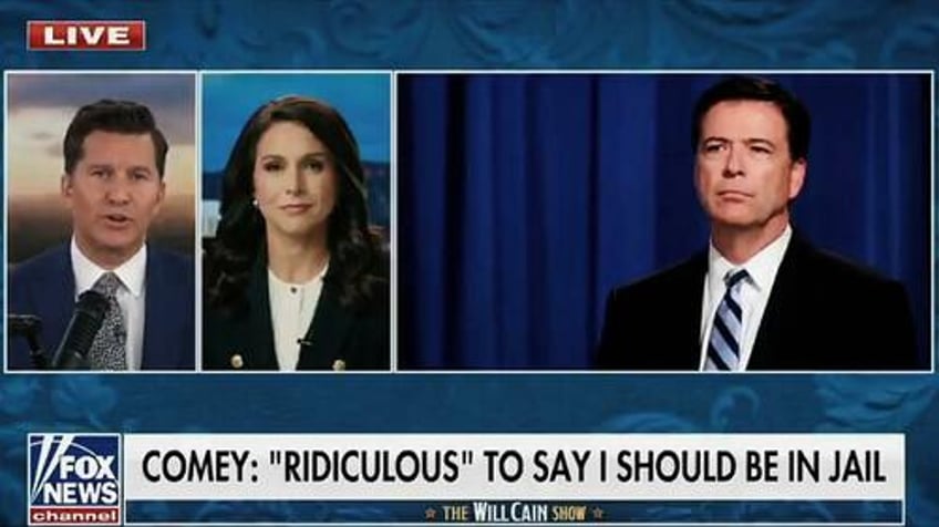 watch tulsi gabbard crushes comey for blaming 8647 trump threat on his own wife