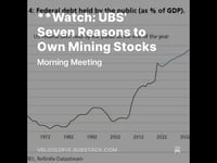 Watch: UBS' Seven Reasons to Own Mining Stocks