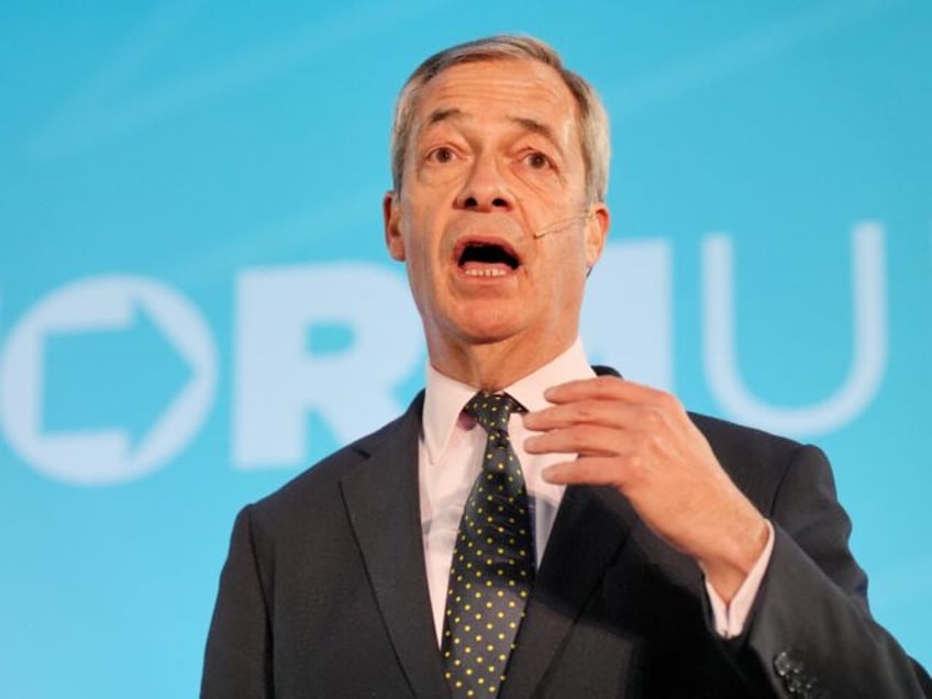 Reform UK leader Nigel Farage during the Reform UK South East conference, at Sandown Park