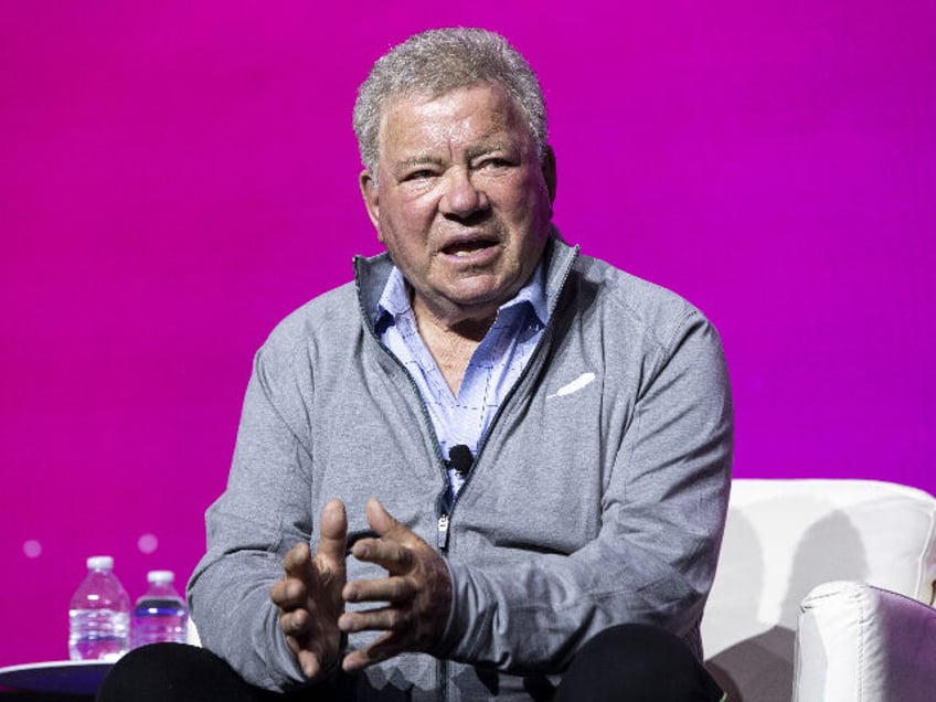 Actor William Shatner speaks during the CoinDesk 2023 Consensus Festival in Austin, Texas,