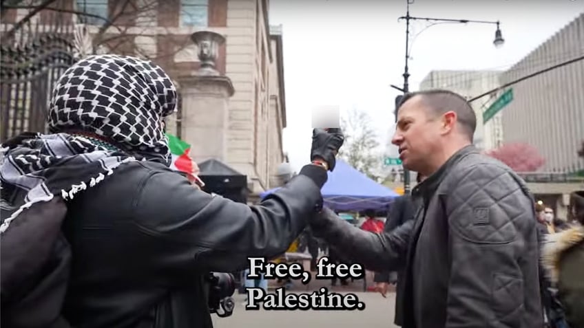 watchdog ceo confronts anti israel protesters at columbia which is your favorite terrorist group