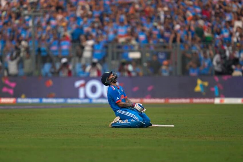 watched by beckham kohli hits record 50th ton as india makes 397 4 vs nz in cricket world cup semis