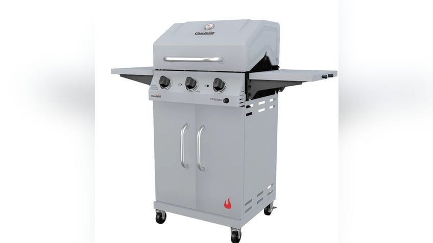 Try this propane gas grill with cabinet.