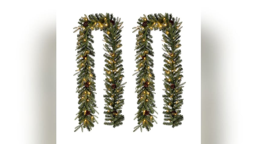 Get two garlands to cover your decorating needs.