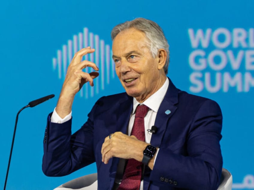Tony Blair, former UK prime minister, speaks at the World Governments Summit in Dubai, Uni