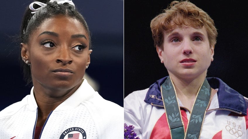 Two of America's greatest gymnasts, Simone Biles (l.) and Kerri Strug.