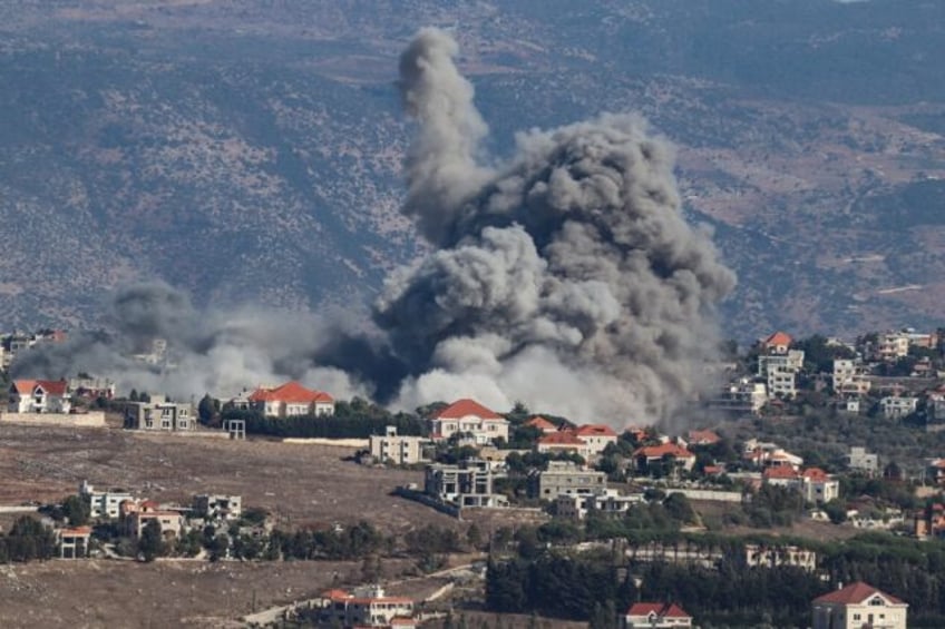 An Israeli air strike on the southern Lebanese village of Khiam