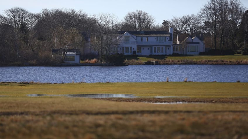 An estate is seen near a golf club in East Hampton