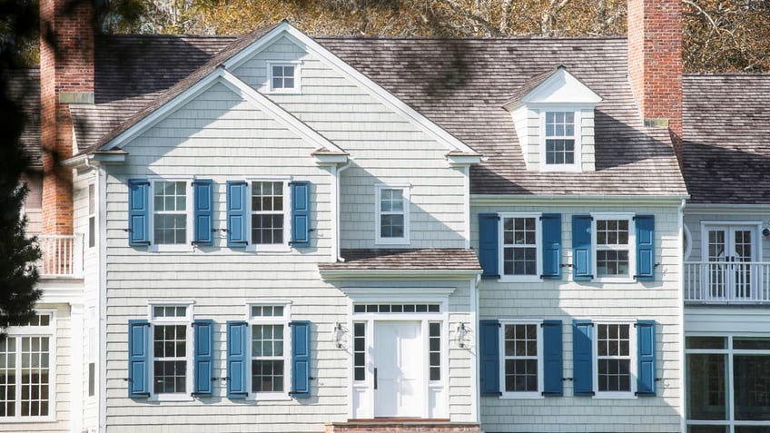 The East Hampton home of actor Alec Baldwin is seen in Amagansett, New York