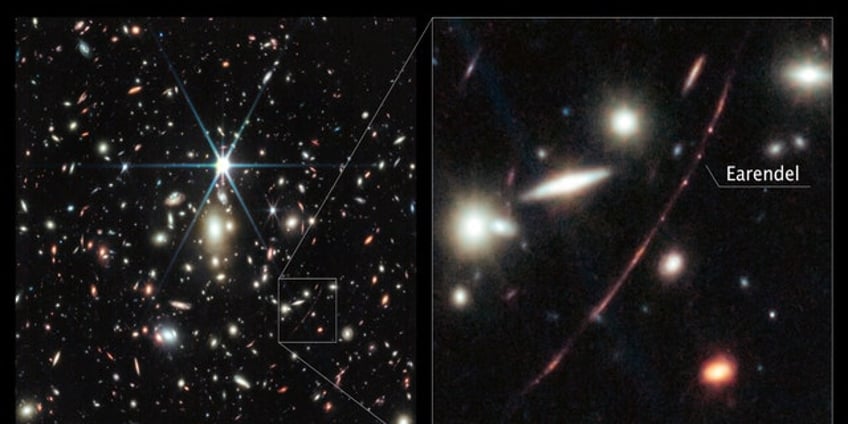 webb reveals colors features of most distant star ever detected