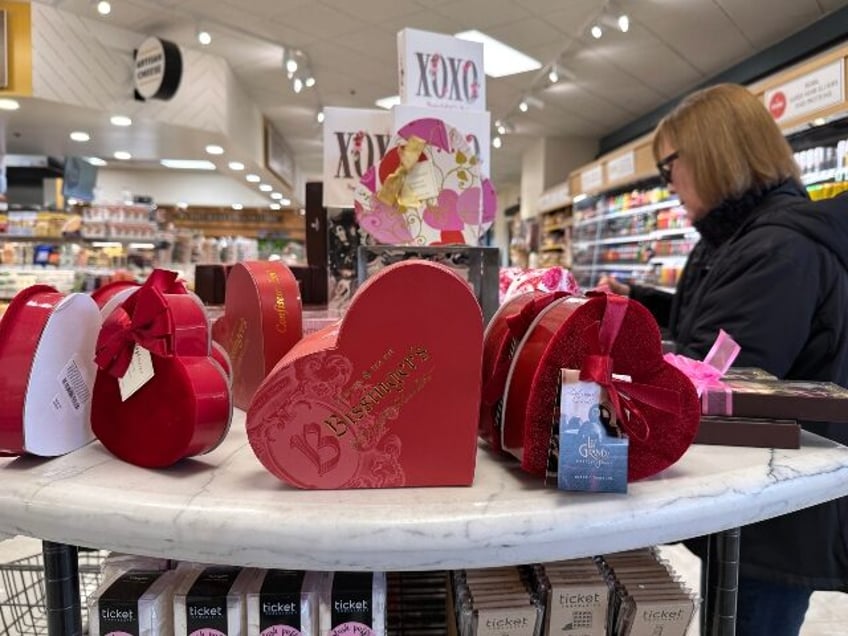 GREENBRAE, CALIFORNIA - FEBRUARY 12: Boxes of Bissinger's Valentine's Day chocol